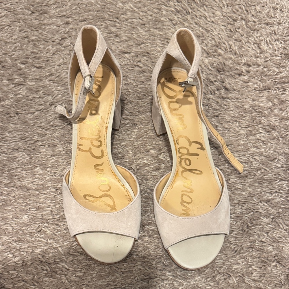 Sam Edelman Women's Light Gray Heeled Sandals
